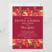 Brunch en Bubble Waterverf Floral Vrijgezellenfees Kaart (Voorkant)