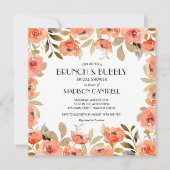 Brunch en Bubble Waterverf Floral Vrijgezellenfees Kaart (Voorkant)