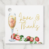 Brunch en Bubbly Aardbeien Liefde en Bedankt Bedankjes Labels (Voorkant)