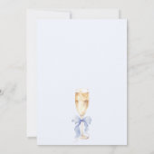 Brunch en Bubbly Blue Bow Vrijgezellenfeest Kaart (Achterkant)