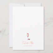 Brunch en Bubbly Blush Roze Vrijgezellenfeest Kaart (Achterkant)