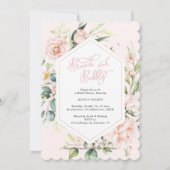 Brunch en bubbly blush waterverf floral kaart (Voorkant)
