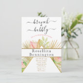 Brunch en Bubbly Boho Floral Vrijgezellenfeest Kaart (Staand voorkant)