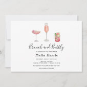 Brunch en Bubbly Bridal Shower uitnodiging (Voorkant)