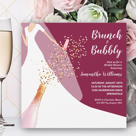 Brunch en Bubbly Bride op Cranberry Vrijgezellenfe Kaart