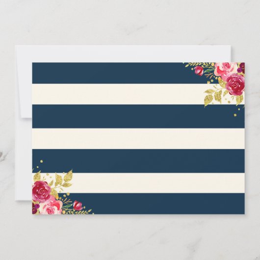 Brunch en Bubbly Bruids Douche Uitnodiging Bloemen (Achterkant)