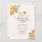 Brunch en Bubbly Bruiloft Brunch Uitnodiging (Voorkant)