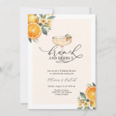 Brunch en Bubbly Bruiloft Brunch Uitnodiging (Voorkant)