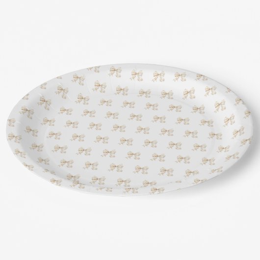 Brunch en Bubbly Champagne Bow Vrijgezellenfeest Papieren Bordje (Gekanteld)