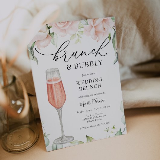 Brunch en Bubbly Champagne bruiloft brunch Kaart