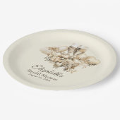 Brunch en Bubbly Champagne Flowers Vrijgezellenfee Papieren Bordje (Gekanteld)