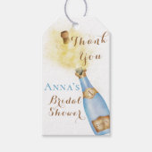 Brunch en Bubbly Champagne gouden Vrijgezellenfees Cadeaulabel (Voorkant)