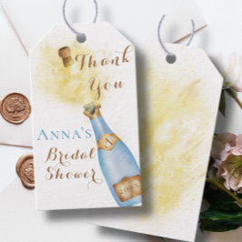 Brunch en Bubbly Champagne gouden Vrijgezellenfees Cadeaulabel