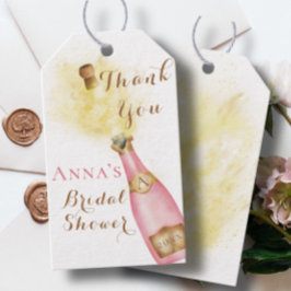 Brunch en Bubbly Champagne gouden Vrijgezellenfees Cadeaulabel