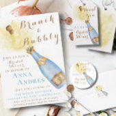 Brunch en Bubbly Champagne gouden Vrijgezellenfees Cadeaulabel