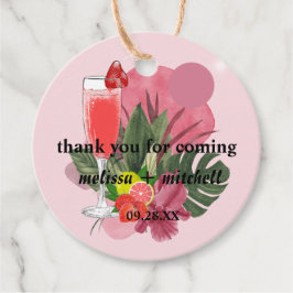 Brunch en bubbly champagne mimosa dank u bedankjes labels