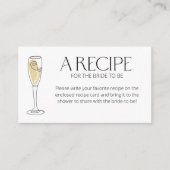 Brunch en Bubbly Champagne Recept voor de bruid Informatiekaartje (Voorkant)