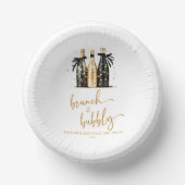 Brunch en Bubbly Champagne Verjaardag Brunch Party Papieren Kommen (Voorkant)