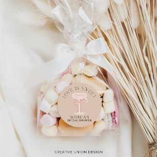 Brunch en Bubbly Champagne Vrijgezellenfeest Favor Ronde Sticker