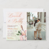 Brunch en Bubbly Champagne Vrijgezellenfeest Foto Kaart (Voorkant)