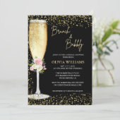 Brunch en Bubbly Champagne vrijgezellenfeest Kaart (Staand voorkant)