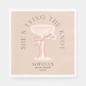 Brunch en Bubbly Champagne Vrijgezellenfeest serve Servet (Voorkant)