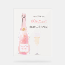 Brunch en Bubbly Champagne Vrijgezellenfeest Welko Acryl Bord