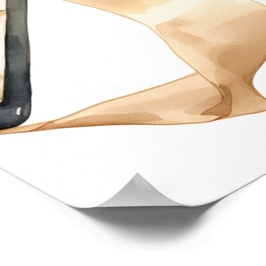 Brunch en Bubbly Champagne Vrijgezellenfeest Welko Poster (Hoek)