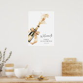 Brunch en Bubbly Champagne Vrijgezellenfeest Welko Poster (Keuken)