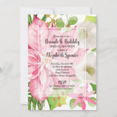 Brunch en Bubbly Christmas Floral Vrijgezellenfees Kaart (Voorkant)