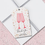Brunch en Bubbly Dank u Vrijgezellenfeest Gift Lab Cadeaulabel<br><div class="desc">Dank u,  jouw naam en roze champagneglazen zijn mooie brunch en bubbels dank u favoriete tags voor uw bruiloft vrijgezellenfeesten of elke gelegenheid. OVEREENKOMENDE objecten in ons collectie.</div>