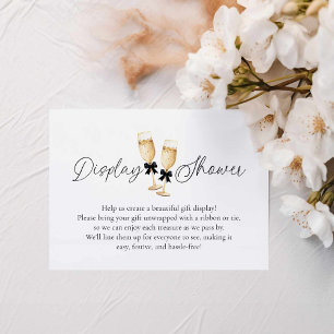 Brunch en Bubbly Display Douche Informatiekaartje