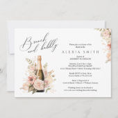 Brunch en Bubbly Elegante Moderne Douche uitnodigi Kaart (Voorkant)