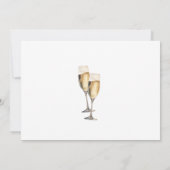 Brunch en Bubbly Elegante Moderne Douche uitnodigi Kaart (Achterkant)