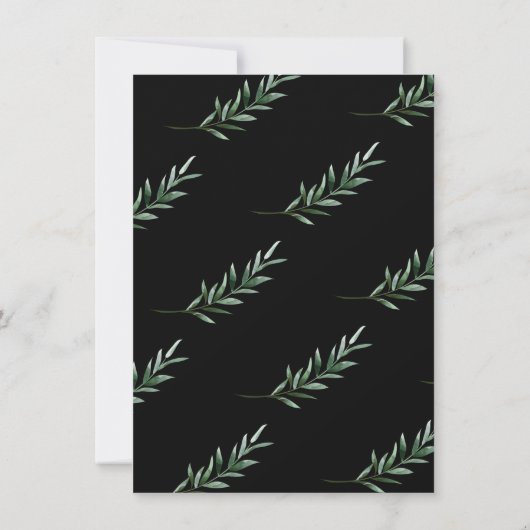 Brunch en Bubbly Eucalyptus Floral Vrijgezellenfee Kaart (Achterkant)