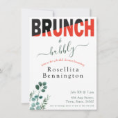 Brunch en Bubbly Eucalyptus Floral Vrijgezellenfee Kaart (Voorkant)