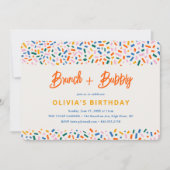 Brunch en Bubbly Feestelijke Leuke Verjaardagsfees Kaart (Voorkant)