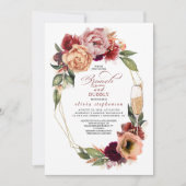 Brunch en Bubbly Floral Modern Herfst Vrijgezellen Kaart (Voorkant)