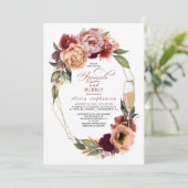 Brunch en Bubbly Floral Modern Herfst Vrijgezellen Kaart (Staand voorkant)