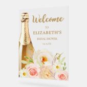 Brunch en Bubbly Floral Vrijgezellenfeest Welkom Acryl Bord (Hoek)