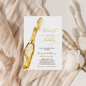 Brunch en Bubbly Gold Champagne Vrijgezellenfeest Kaart