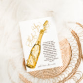 Brunch en Bubbly Gold Elegant Vrijgezellenfeest Bedankkaart