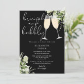 Brunch en Bubbly Greenery Vrijgezellenfeest Kaart (Staand voorkant)