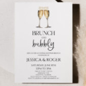 Brunch en Bubbly Koppels Bruiloft Douche Brunch Kaart