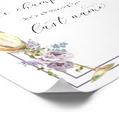 Brunch en Bubbly Lavendel en Lila Vrijgezellenfees Poster (Hoek)