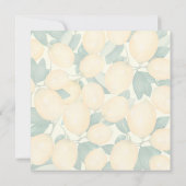 Brunch en Bubbly Lemons Vrijgezellenfeest Kaart (Achterkant)