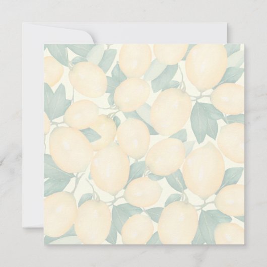 Brunch en Bubbly Lemons Vrijgezellenfeest Kaart (Achterkant)