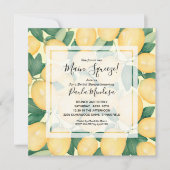 Brunch en Bubbly Lemons Vrijgezellenfeest Kaart (Voorkant)