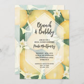 Brunch en Bubbly Lemons Vrijgezellenfeest Kaart (Voorkant / Achterkant)