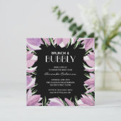 Brunch en Bubbly Magnolia Vrijgezellenfeest Kaart (Staand voorkant)